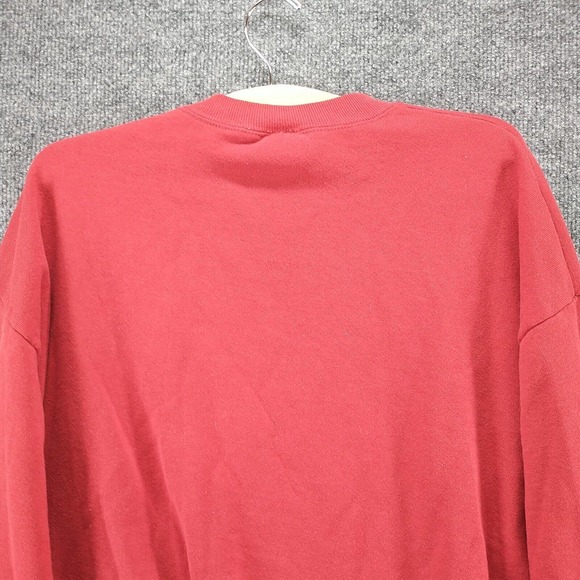 Velva Sheen Mens Embroidered Mickey Mouse Pullover Sweatshirt Red XL Vintage USA - Picture 6 of 12